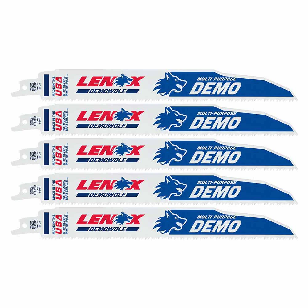 Lenox LXAR950R 5-PK 9-In 10TPI Reciprocating Blade - Moutools