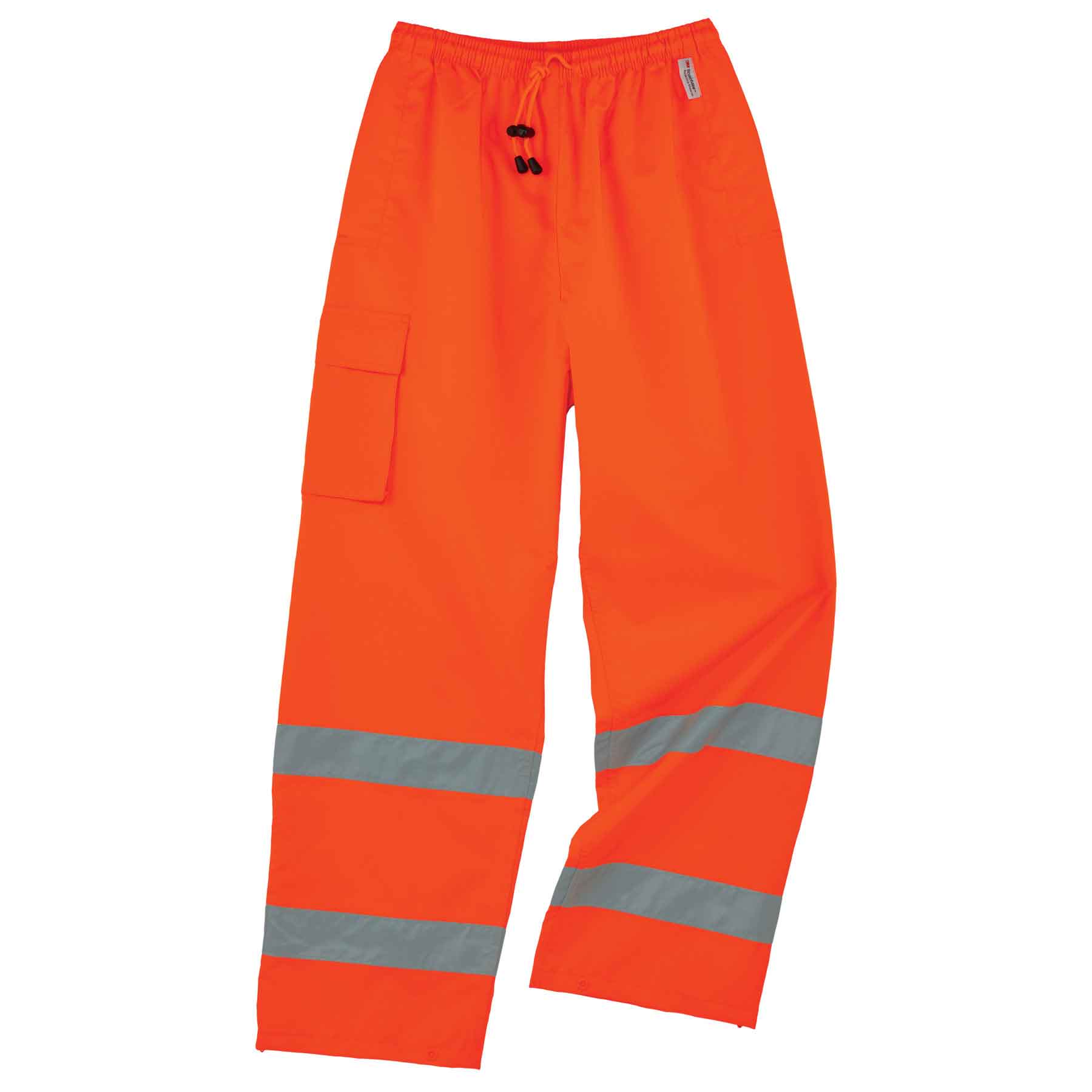 Ergodyne 24414 GloWear 8915 Supplemental Class E Rain Pants, Large, HV Orange - Moutools