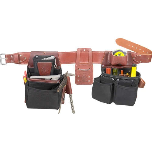 Occidental Leather B8080DBM Medium Black OxyLights Framer Set with Double Outer Bags - Moutools