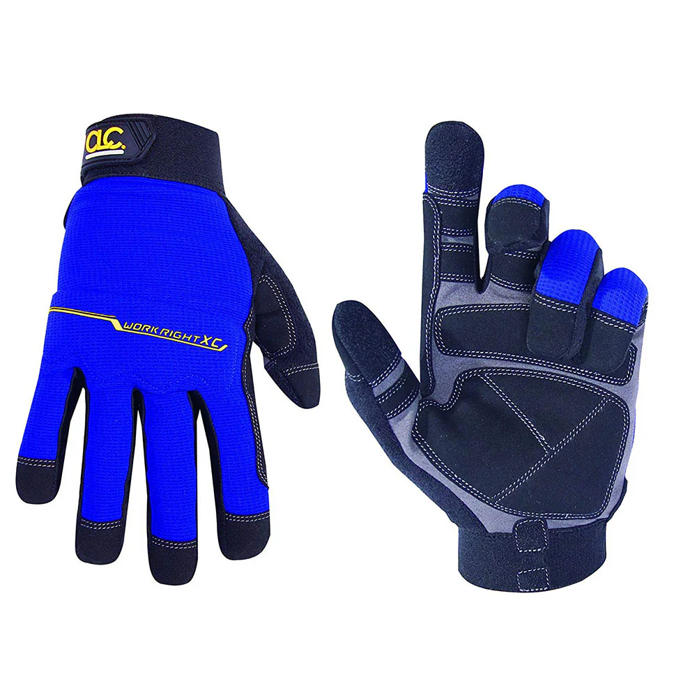 Custom Leather Craft 126M WorkRight Flex Grip Work Gloves, XC-M - Moutools