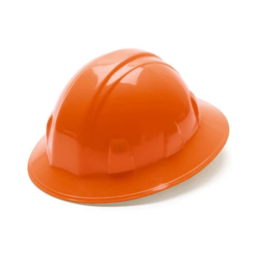 Pyramex HP24140 Full Brim Hard Hat 4 Point Ratchet Suspension - Orange - Moutools