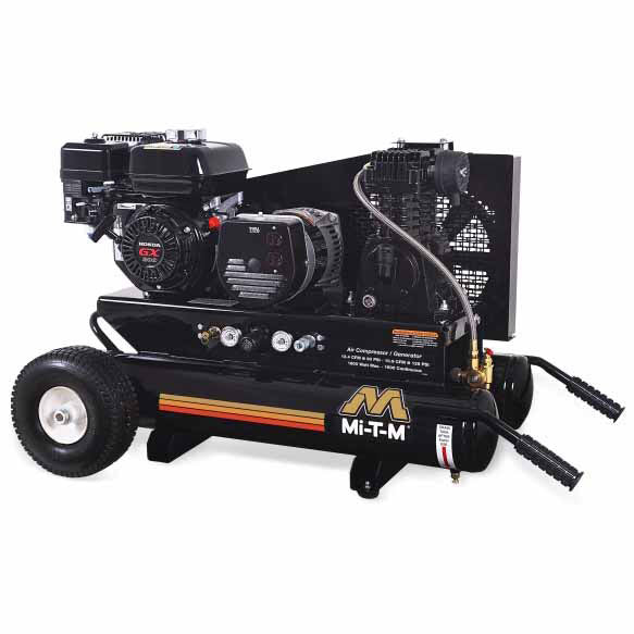 Mi-T-M AG1-PH65-08M1 8-Gallon Single Stage Gasoline Air Compressor - Moutools