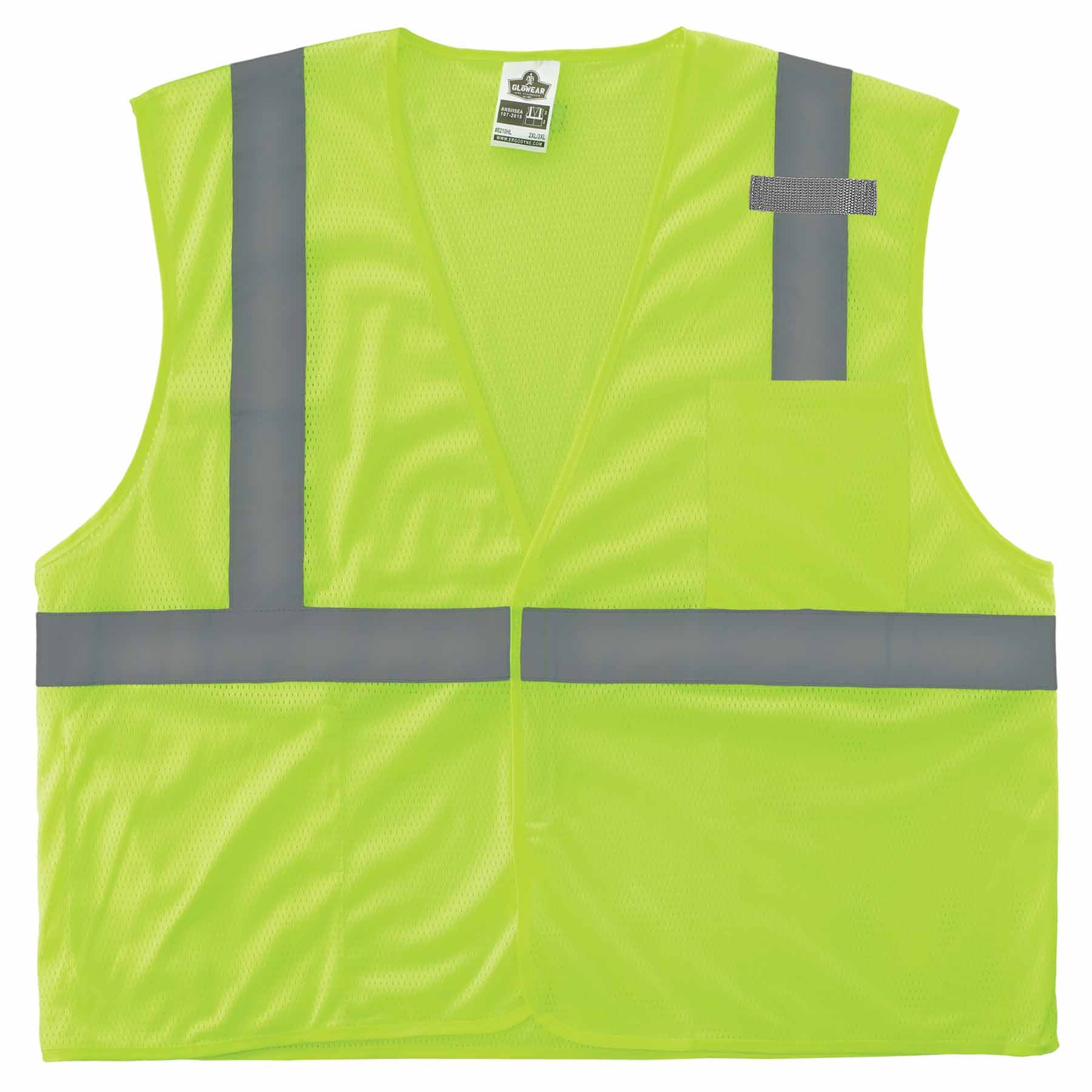 Ergodyne 24526 8210HL-S 2XL Lime Class 2 Economy Mesh Vest - Single Size - Moutools