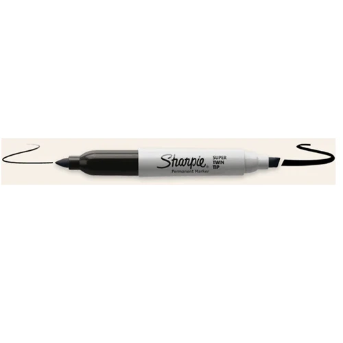 Sharpie 36401PP Super Twin Tip Fine Point & Chisel Tip Permanent Marker - Moutools