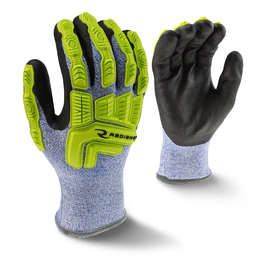 Radians RWG604L Cut Protection Level A4 Coated Cold Weather Glove, Large - Moutools