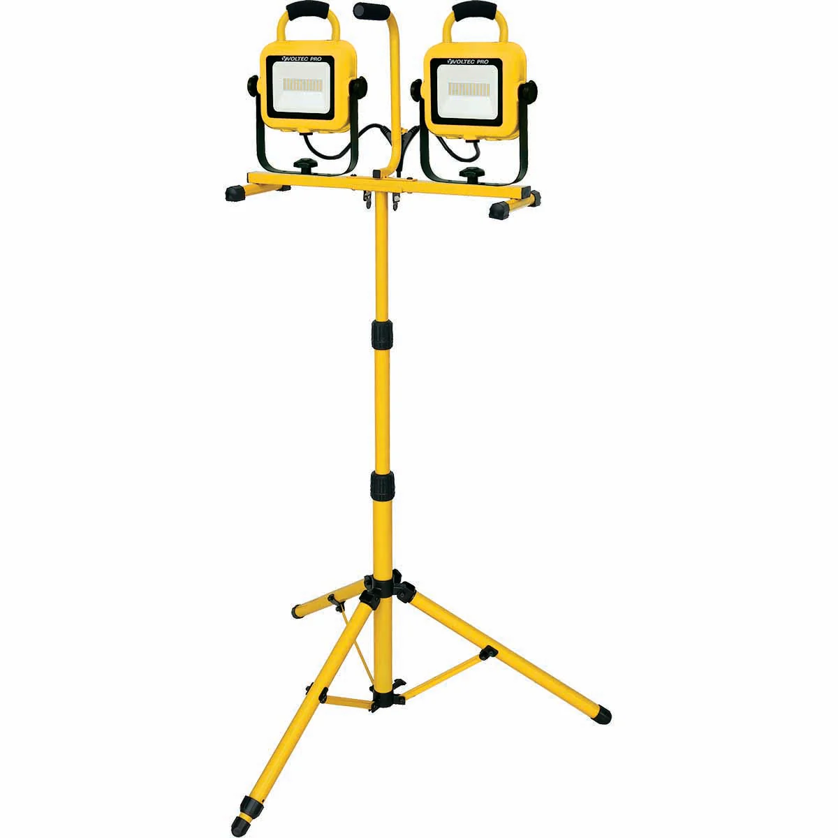 Voltec 08-00735 13,200 Lumen (132W) AC DUAL LED Twin Head Tripod Work Light - Moutools