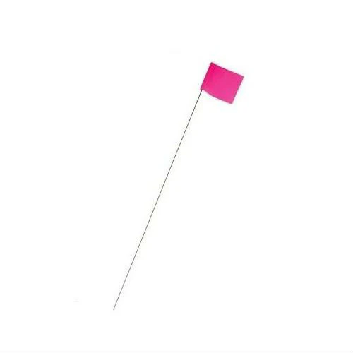 Keson STK21GP Surveyor Stake Flag, Glo-Pink 100-Pack - Moutools