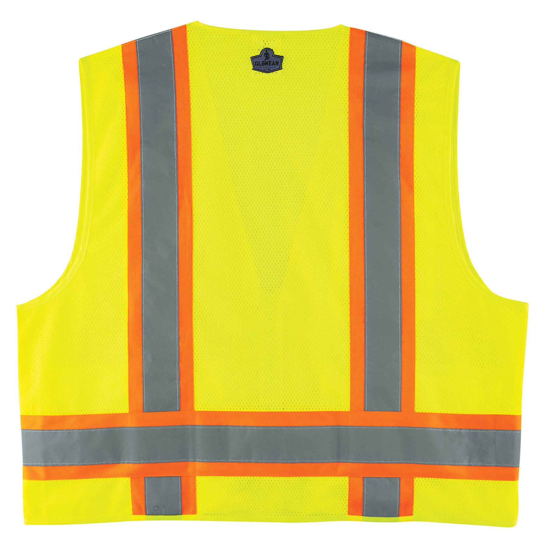 Ergodyne 24079 GloWear 8248Z Type R Class 2 Two-Tone Surveyors Vest, 4XL/5XL, HV Lime - Moutools