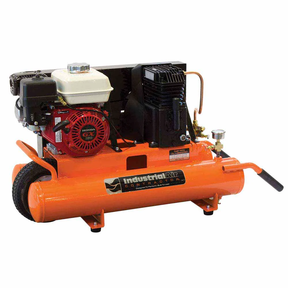 Industrial Air CTA5590856.01 8 Gal. Portable Wheelbarrow Air Compressor with 6.5 HP Honda Gas Engine - Moutools