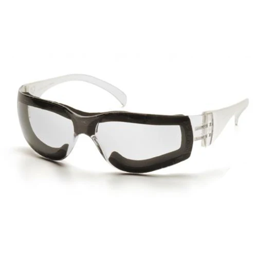 Pyramex S4110STFP Intruder Clear Anti-Fog Lens Safety Glasses with Full Foam Padding - Moutools