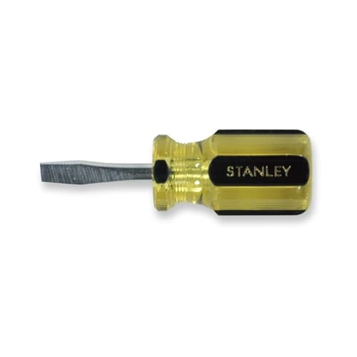Stanley 66-161 100 PlusStandard Slotted Tip Stubby Screwdriver 1/4