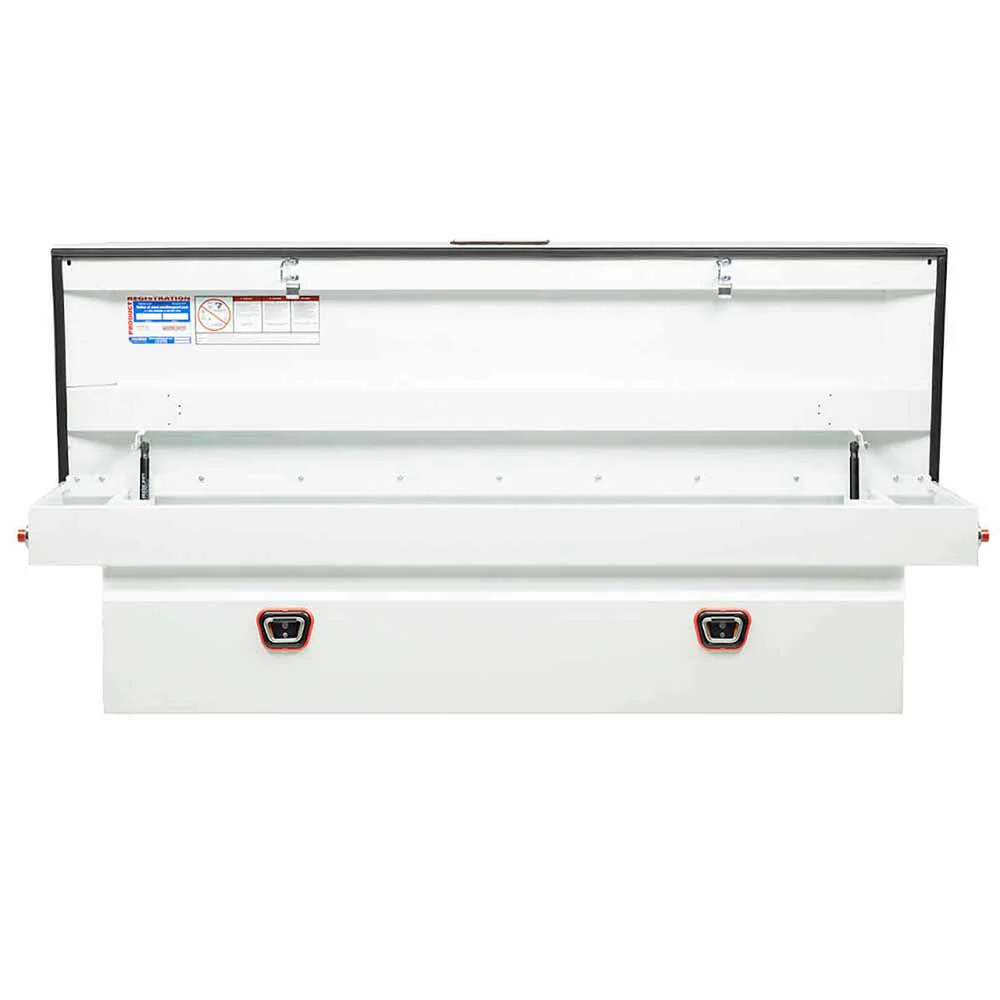 Weather Guard 126-3-03 Model 126-3-03 Saddle Box, Steel, Standard, White, 10.6 Cu. Ft. - Moutools