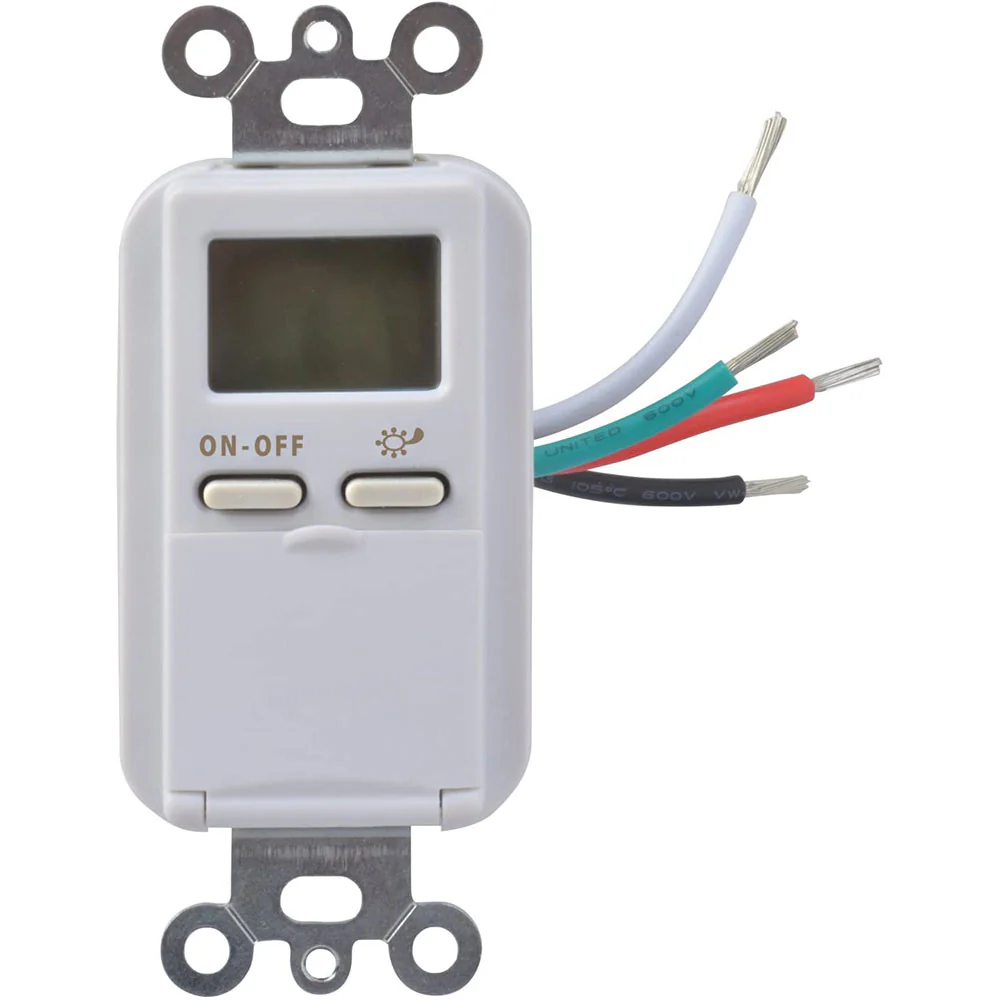 Woods 59019 59019WD In-Wall Astronomical 7-Day Digital Timer with Sun Tracking - Moutools