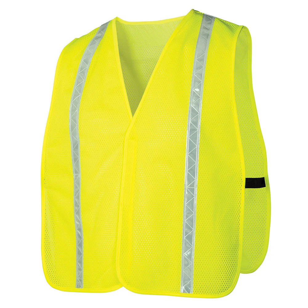 Pyramex RV110 Safety Vest - Hi-Vis Lime - One Size Fits Most - Moutools