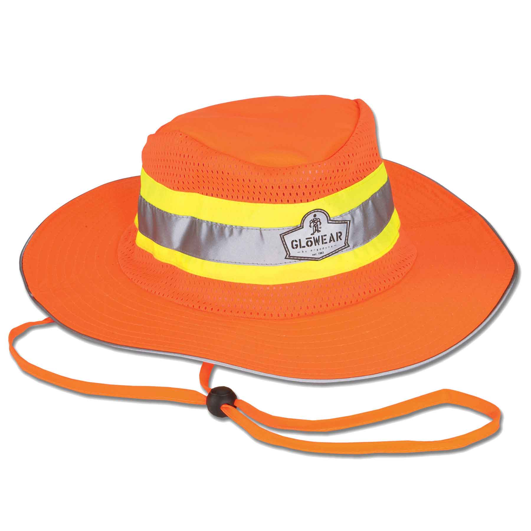 Ergodyne 23257 GloWear 8935 Hi-Vis Ranger Hat, Small/Medium, HV Orange - Moutools