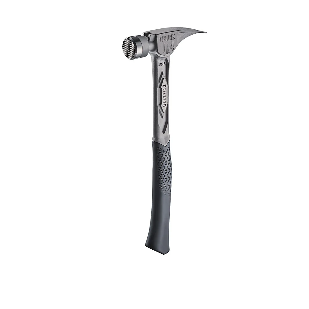 Stiletto TIB14RMC TIBONE 14oz Milled/Curved Titanium Framing Hammer - Moutools