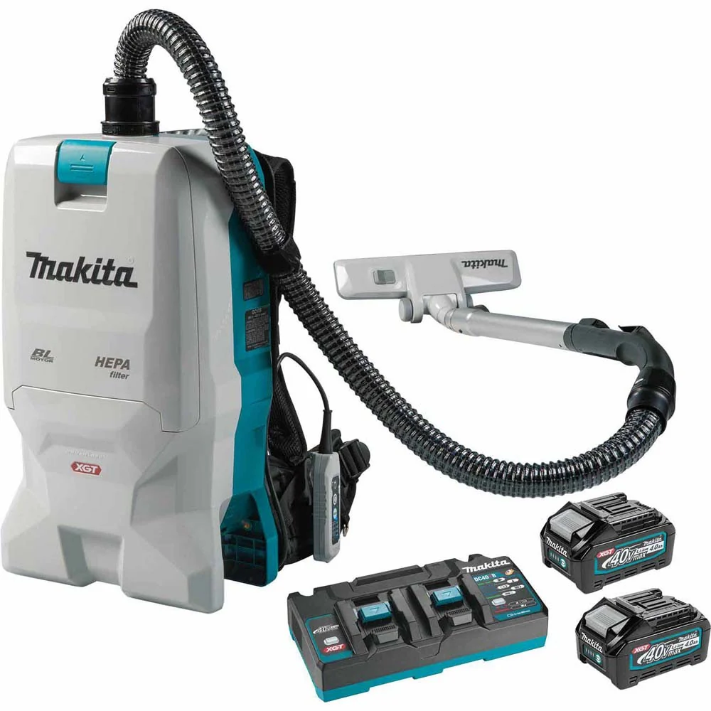 Makita GCV08PM 40V max XGT Brushless Cordless 6 Quart HEPA Filter Backpack Dry Vacuum Kit (4.0Ah) - Moutools