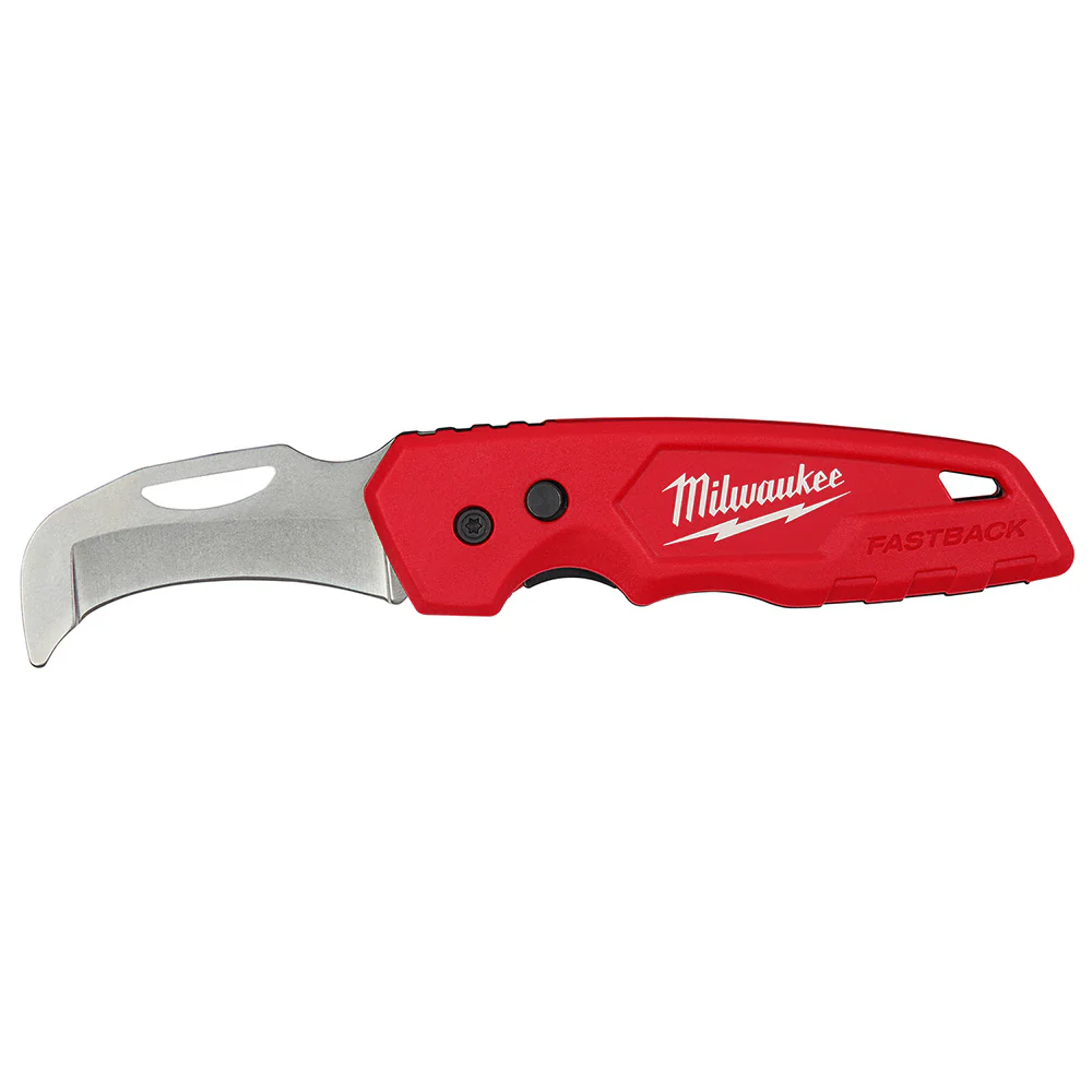 Milwaukee 48-22-1526 FASTBACK Blunt Tip Hawkbill Folding Pocket Knife - Moutools