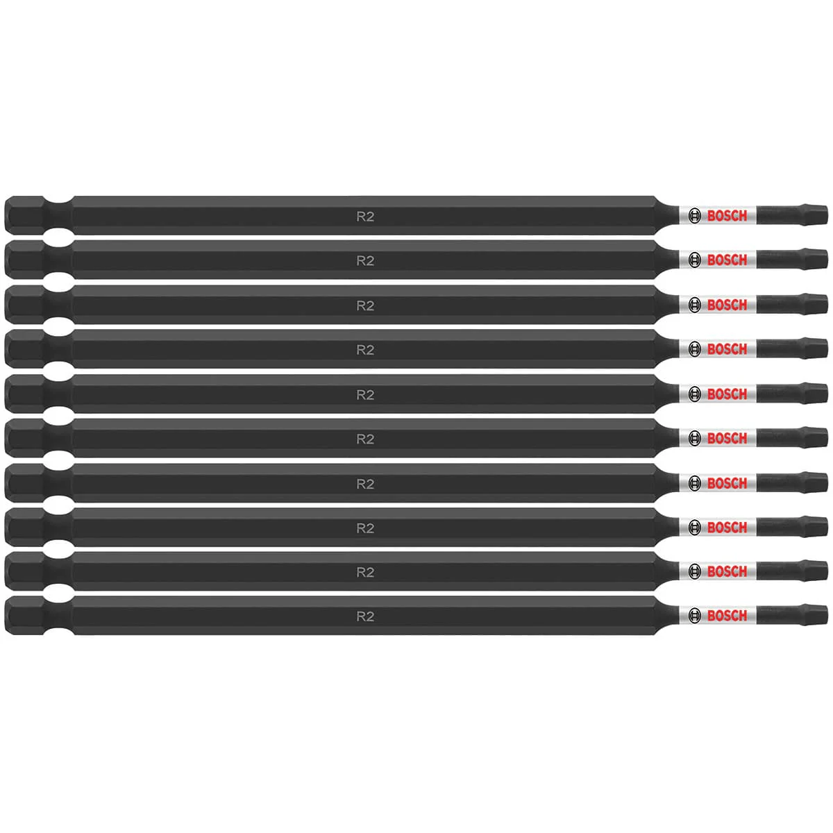 Bosch ITSQ26B 10 pc. Impact Tough 6 In. Square #2 Power Bits (Bulk Pack) - Moutools