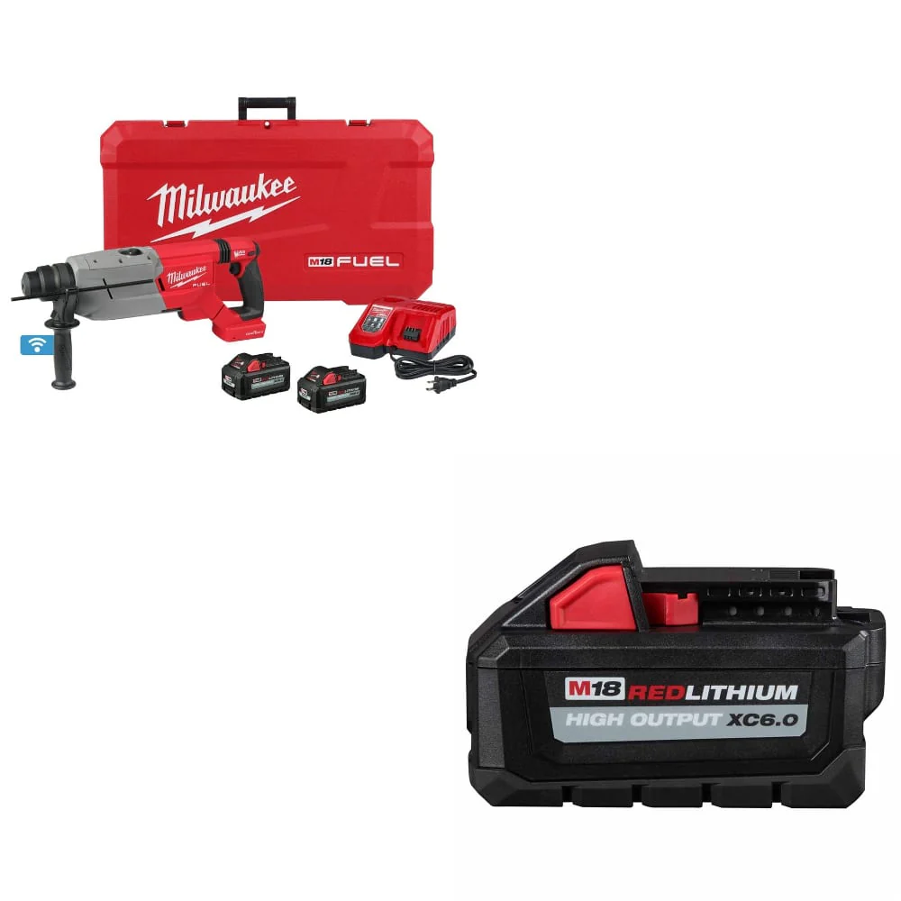 Milwaukee 2916-22 M18 FUEL Rotary Hammer Kit w/ FREE 48-11-1865 M18 Battery Pack - Moutools