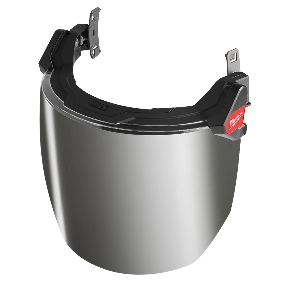 Milwaukee 48-73-1429 BOLT Full Face Shield - Mirrored Dual Coat Lens (Compatible with Milwaukee BOLT Safety Helmets & BOLT Hard Hats) - Moutools