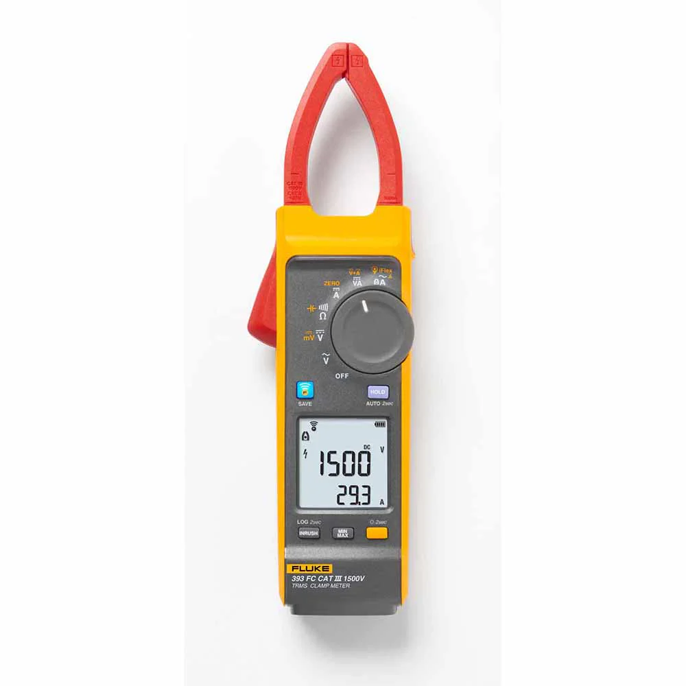 Fluke 393 FC FC CAT III 1500 V True-rms Solar Clamp Meter - Moutools