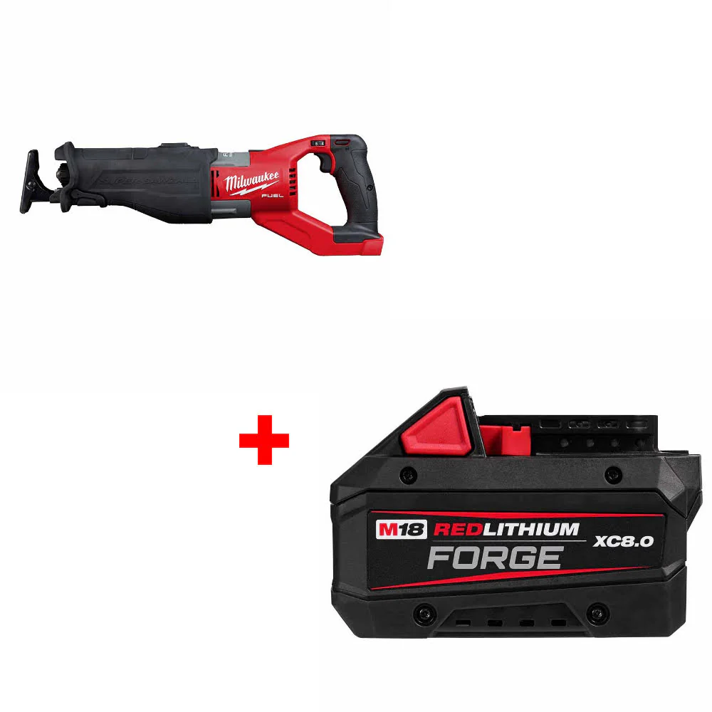 Milwaukee 2722-20 M18 FUEL SUPER SAWZALL W/ FREE 48-11-1881 M18 Battery Pack - Moutools