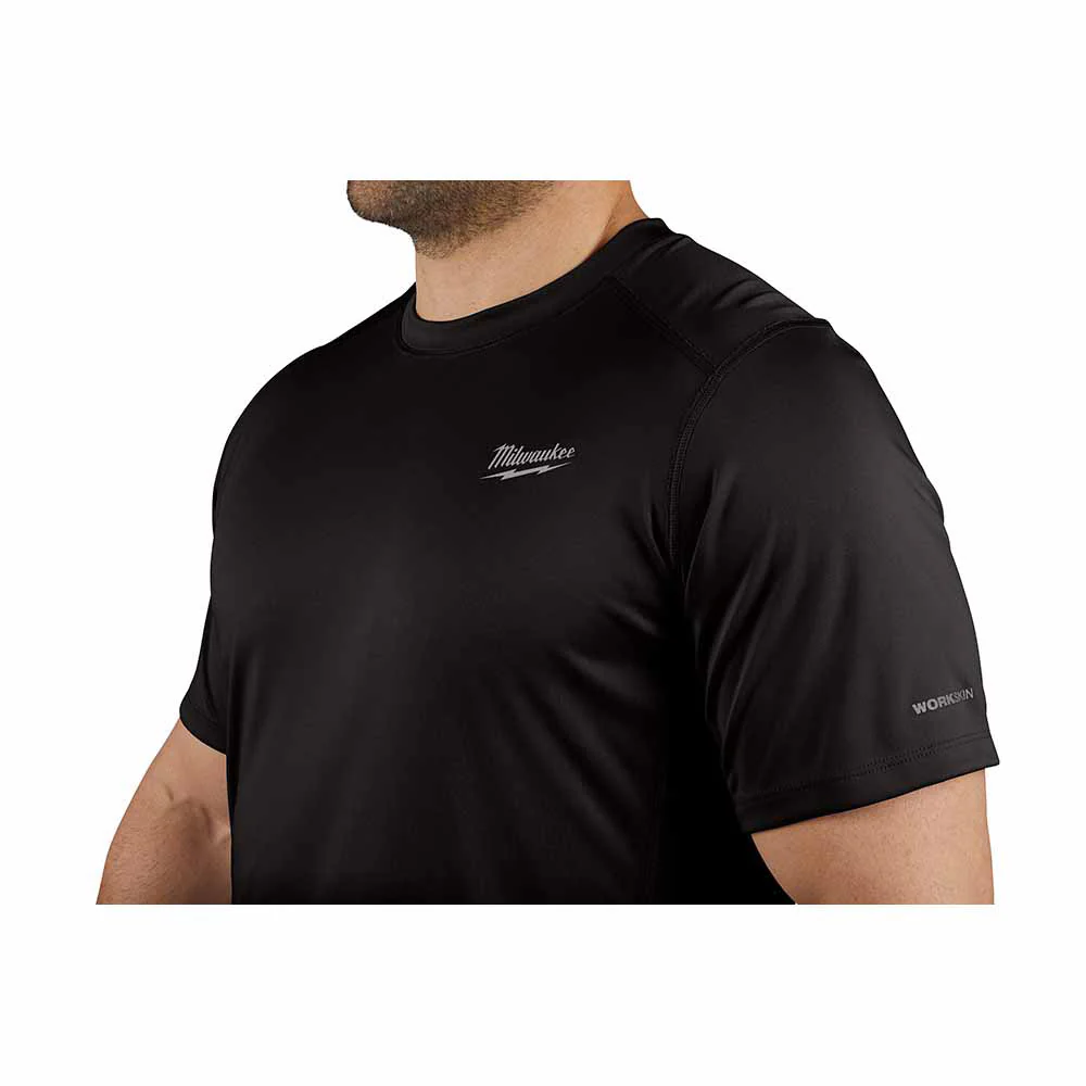 Milwaukee 414B WORKSKIN Lightweight Performance Shirt - Short Sleeve - Black - Moutools