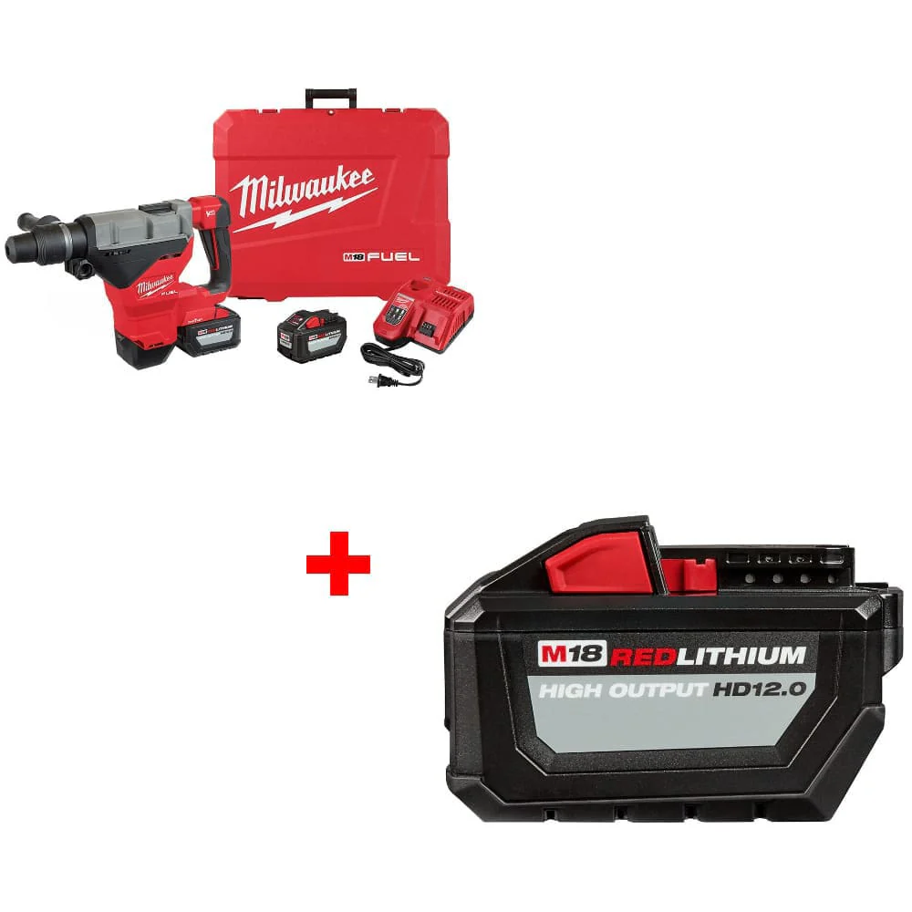 Milwaukee 2718-22HD M18 FUEL Rotary Hammer Kit w/ FREE 48-11-1812 Battery Pack - Moutools