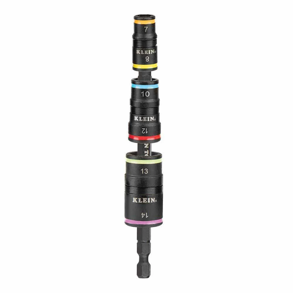 Klein Tools 32933M 6-in-1 Impact Rated Flip Socket Set, Metric - Moutools