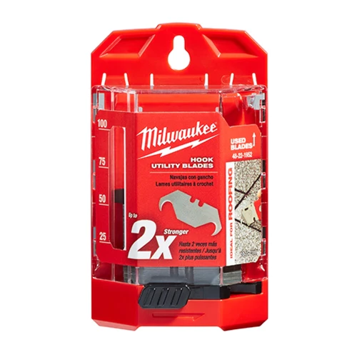 Milwaukee 48-22-1952 50 PC Hook Utility Knife Blades w/ Dispenser - Moutools