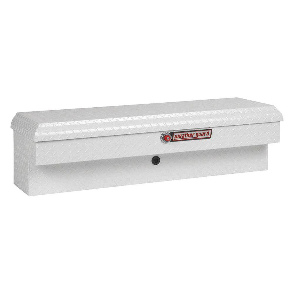 WeatherGuard 184-3-01 White Aluminum Lo-Side Box, Short, 3.4 Cu. Ft. - Moutools