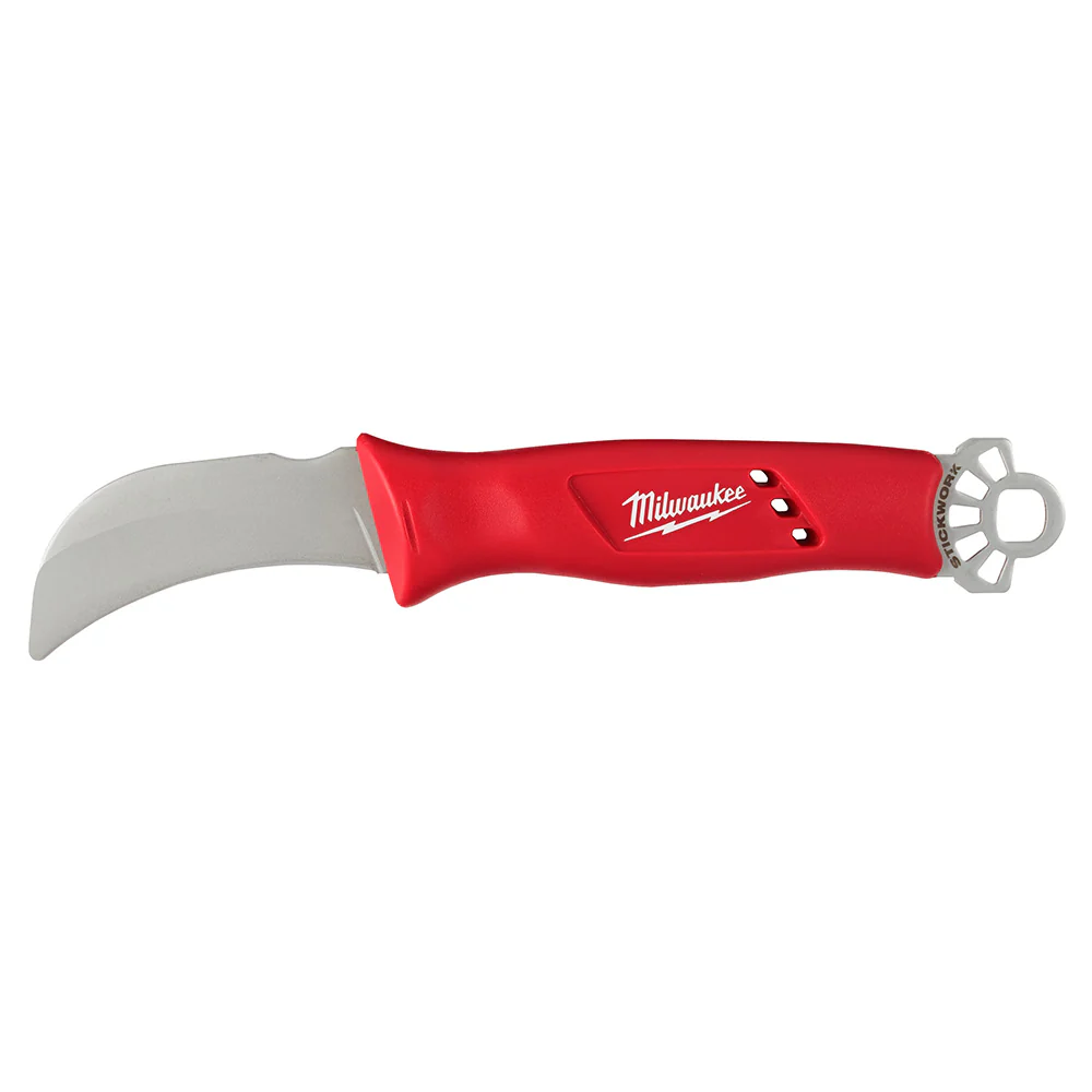Milwaukee 48-22-1924 Lineman's Hawkbill Knife w/ STICKWORK 3-in-1 Ring - Moutools