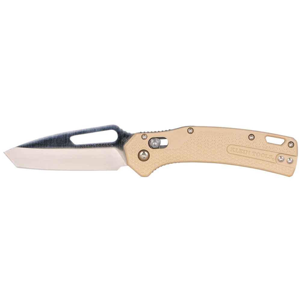 Klein OGK001TNT KTO Resurgence Knife, Tanto Blade, Sand Handle - Moutools