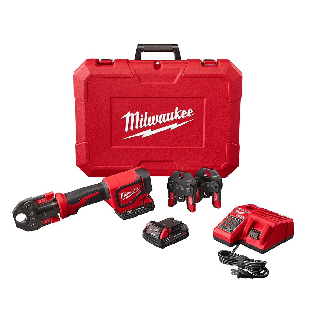 Milwaukee 2674-22C M18 Short Throw Press Tool Kit with PEX Crimp Jaws - Moutools