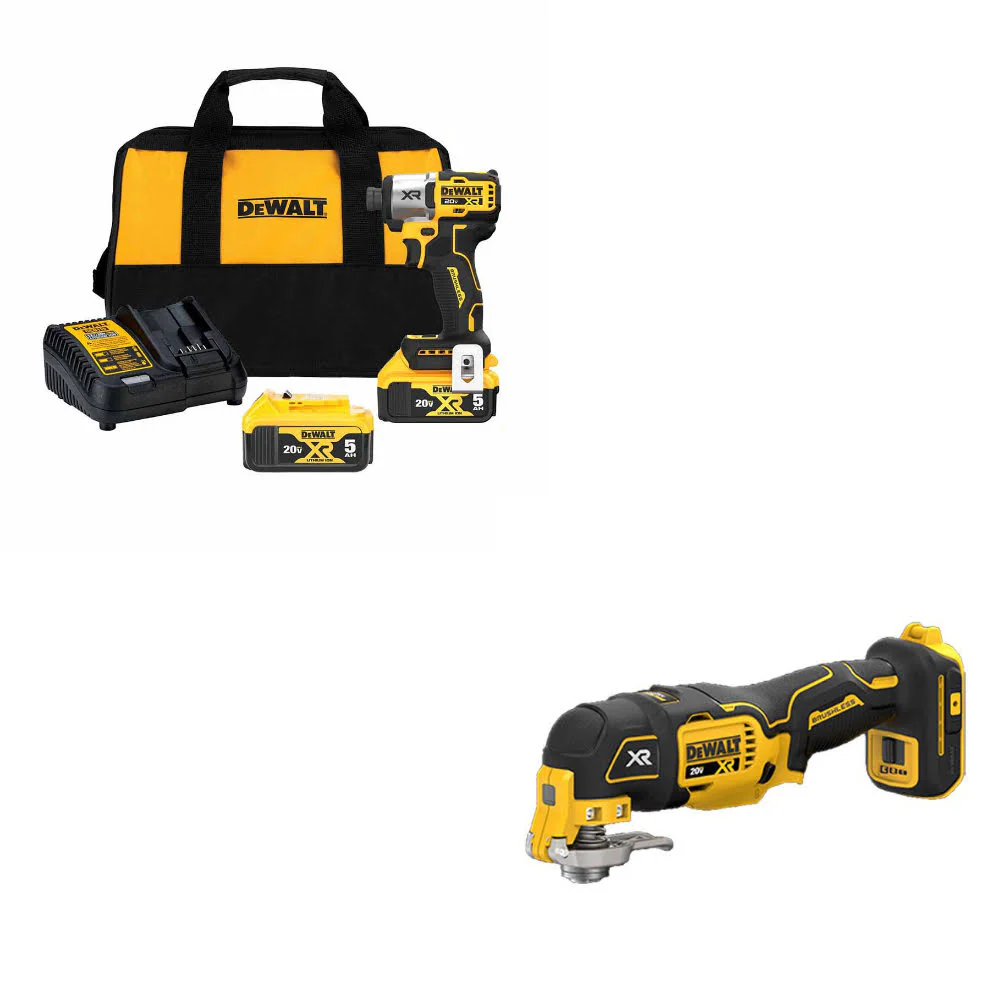 DeWalt DCF845P2 20V MAX XR Impact Driver Kit W/ FREE DCS356B 20V MAX Multi-Tool - Moutools