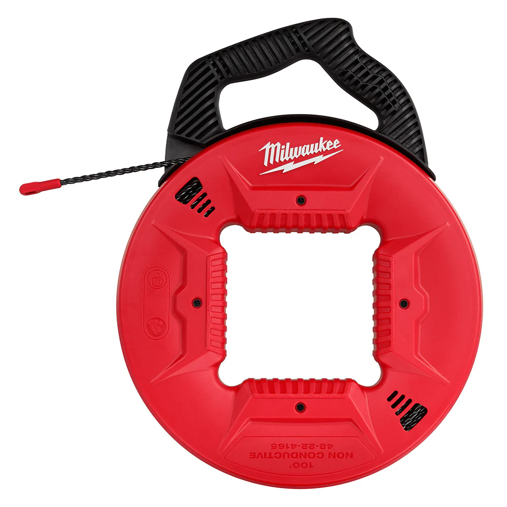 Milwaukee 48-22-4165 100' Polyester Fish Tape w/ Nonconductive Tip - Moutools