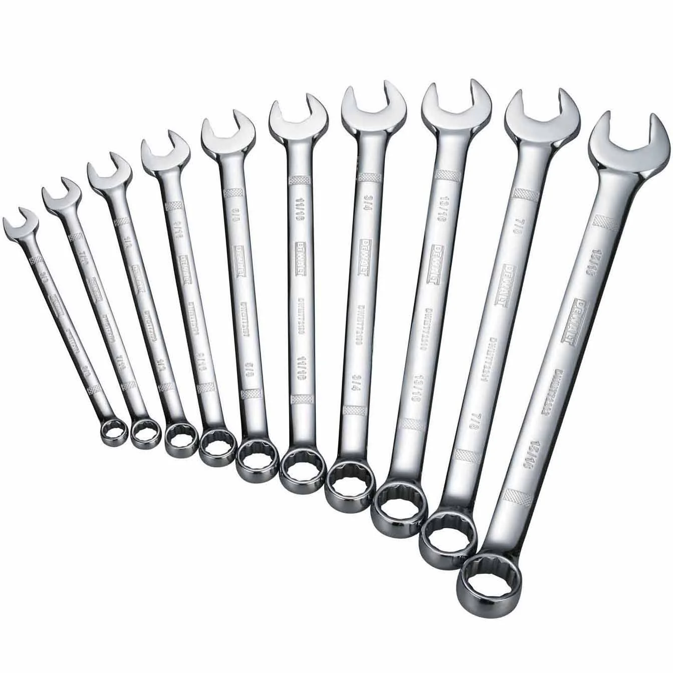 Dewalt DWMT72167 10 Piece SAE Combination Wrench Set - Moutools