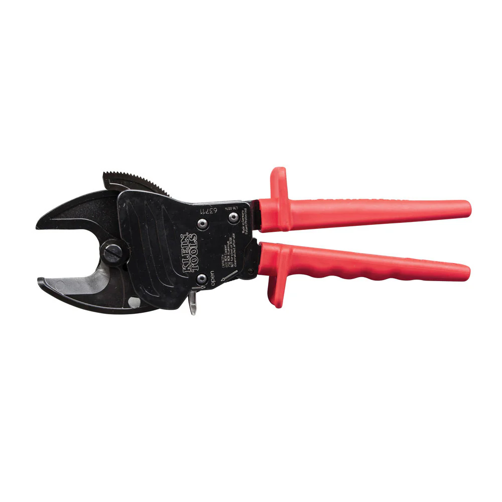 Klein Tools 63711 Open Jaw Ratcheting Cable Cutter - Moutools