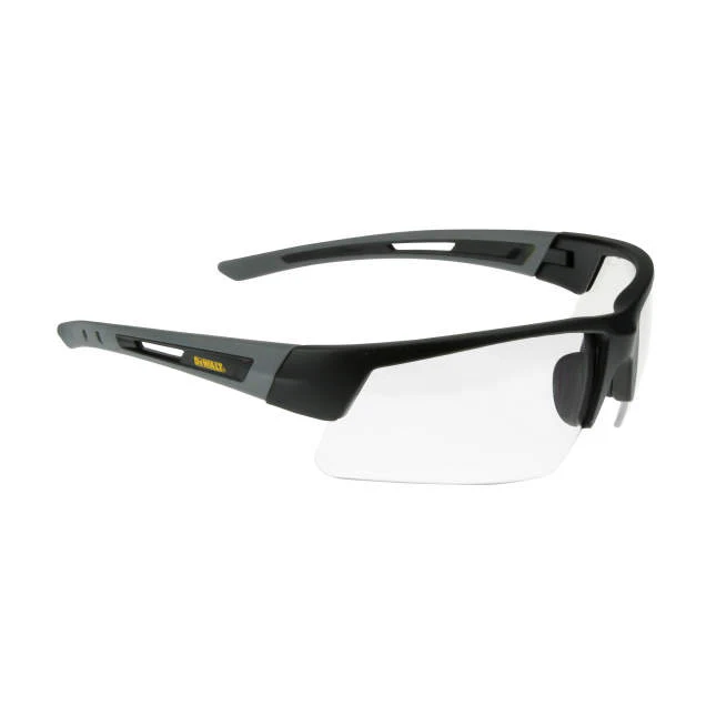 Dewalt DPG100-1D Crosscut Safety Glasses, Black Frame, Clear Lens - Moutools