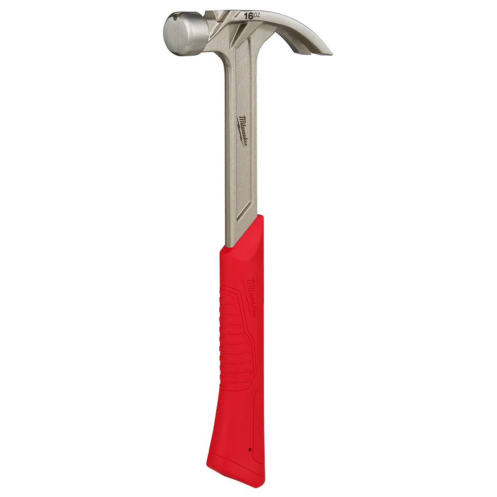 Milwaukee 48-22-9018 16oz Smooth Face Hybrid Claw Hammer - Moutools