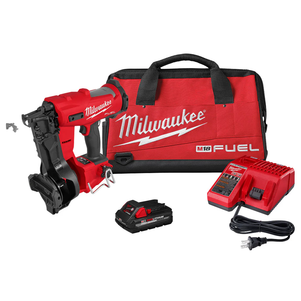 Milwaukee 2909-21 M18 FUEL Coil Roofing Nailer Kit - Moutools
