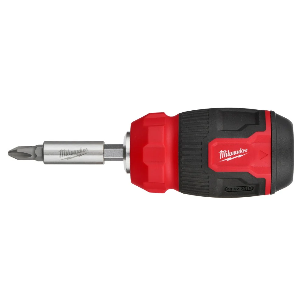 Milwaukee 48-22-2910 8-in-1 Compact Multi-Bit Screwdriver - Moutools