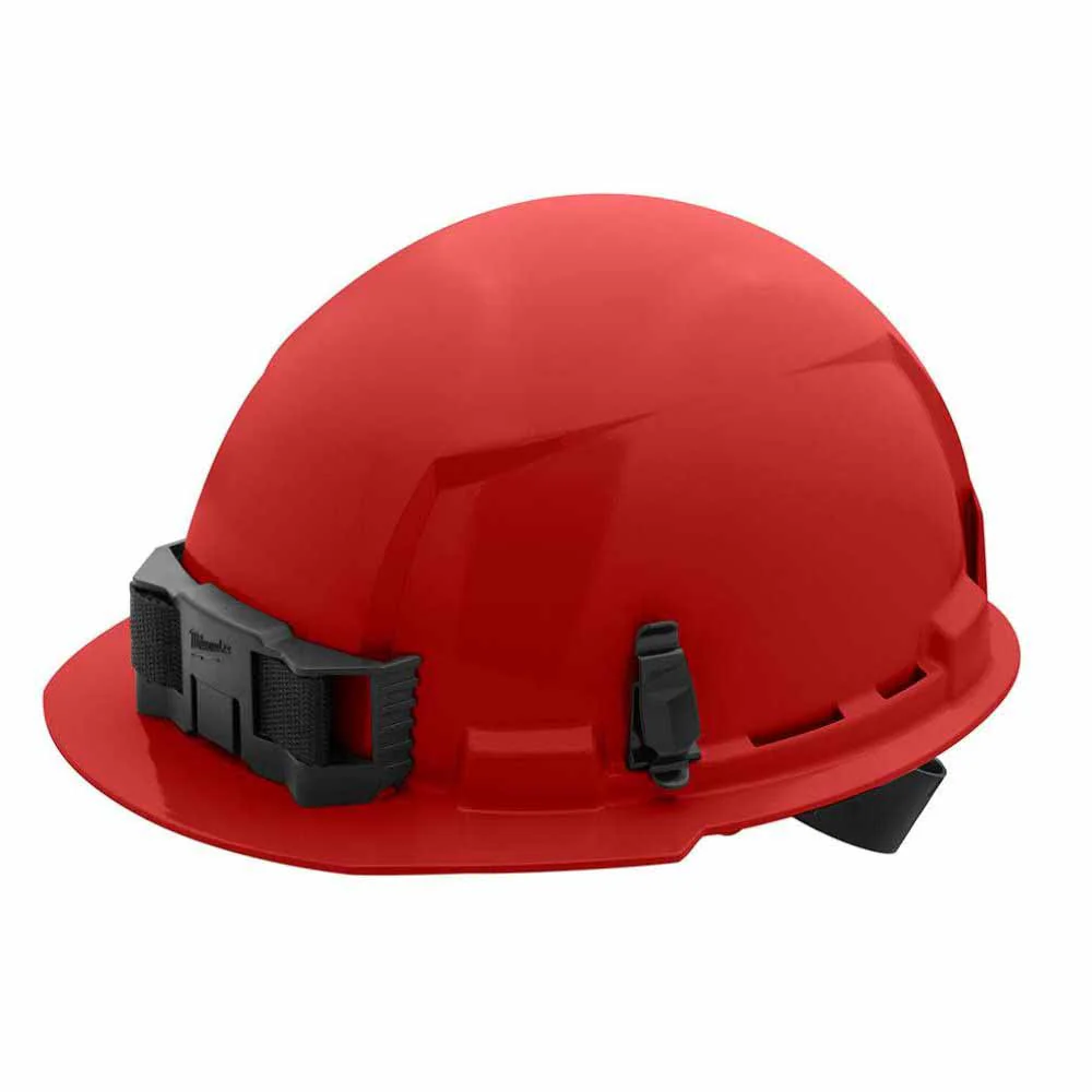 Milwaukee 48-73-1108 Red Front Brim Hard Hat with 4PT Ratcheting Suspension – Type 1 Class E - Moutools