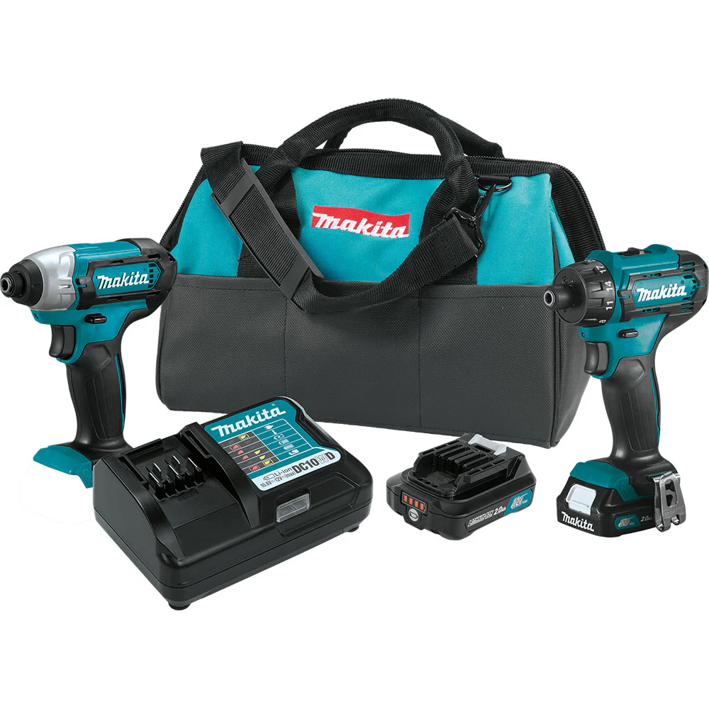 Makita CT231R 12V max CXT Lithium?Ion Cordless 2?Pc. Combo Kit (2.0Ah) - Moutools