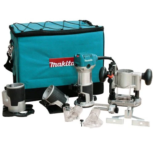 Makita RT0701CX3 1-1/4 HP Compact Router Kit with Dust Collection Attachments - Moutools