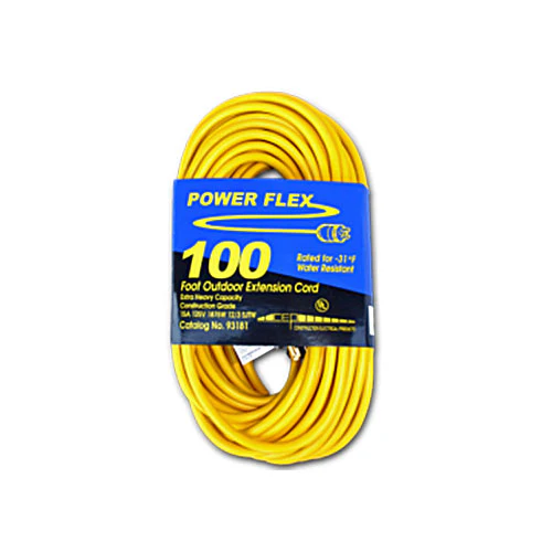 Southwire 93151 Power Flex 100' Outdoor Extension Cord, Twist Lock - Moutools