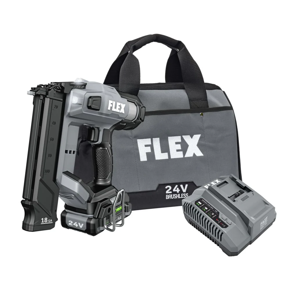 Flex FX4331-1A 18Ga Brad Nailer Kit (1 x 2.5Ah Battery + 160W Charger) - Moutools