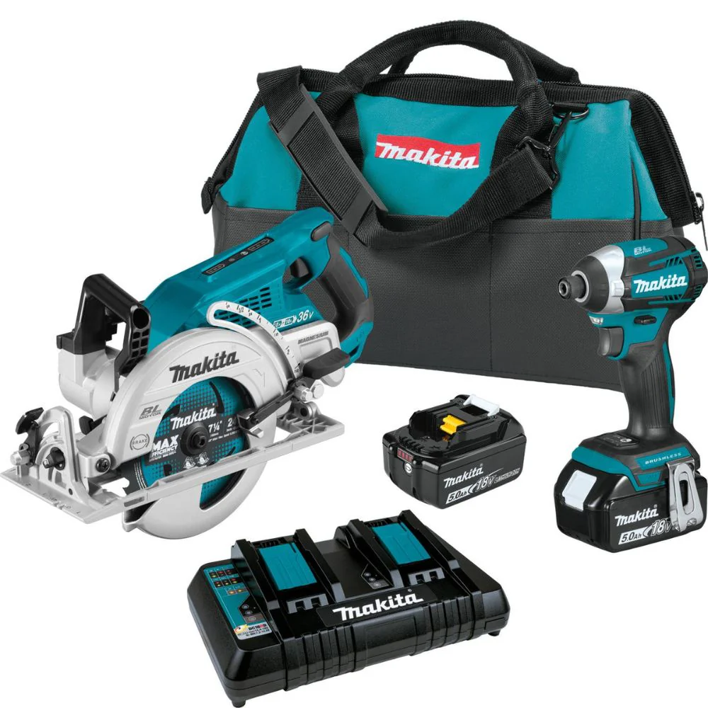 Makita XT295PT 18V LXT Lithium-Ion Brushless Cordless 2-Pc. Combo Kit (5.0Ah) - Moutools