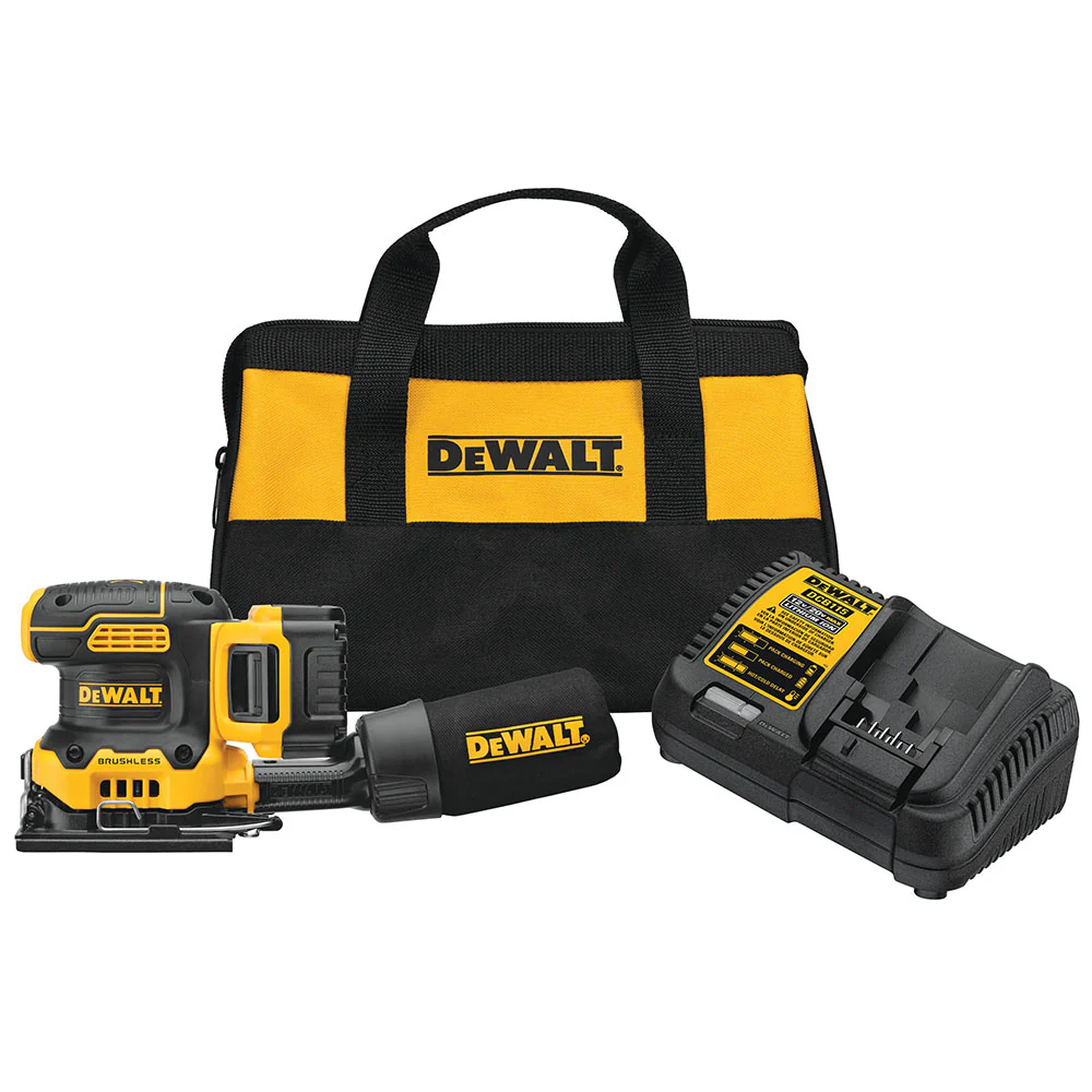 DeWalt DCW200D1 20V MAX XR Cordless 1/4 Sheet Variable Speed Sander Kit - Moutools
